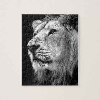 Black & White Lion Jigsaw Puzzle