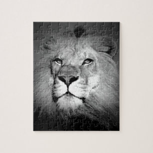 Black & White Lion Jigsaw Puzzle
