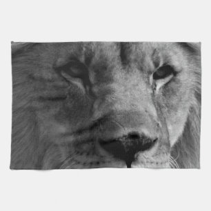 Black & White Lion Kitchen Towel