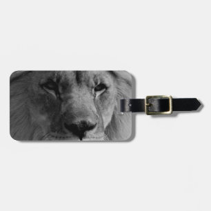 Black & White Lion Luggage Tag