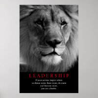 Black & White Lion Motivational Leadership