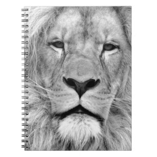 Black & White Lion Notebook