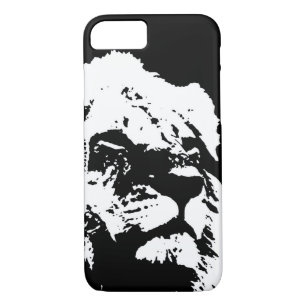 Black & white lion pop art Case-Mate iPhone case