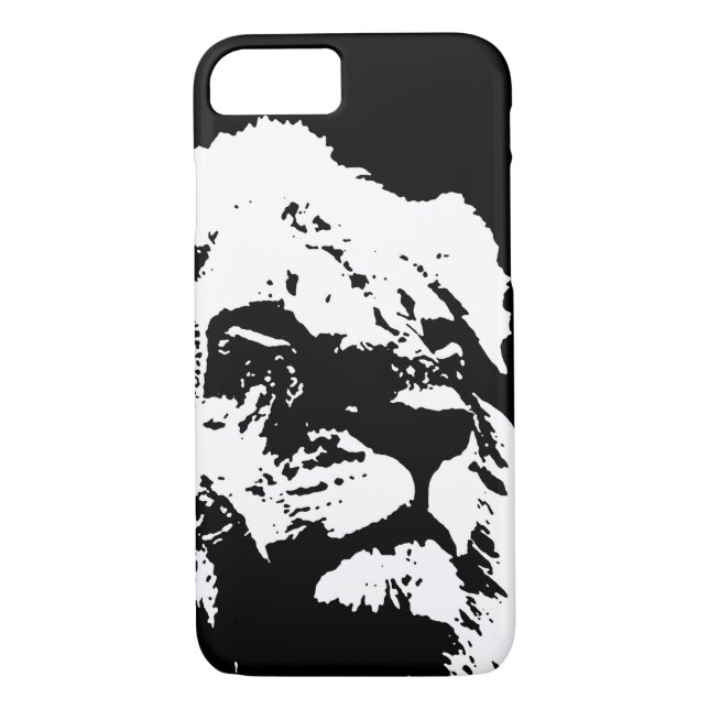 Black & white lion pop art Case-Mate iPhone case (Back)