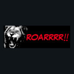 Black White Lion Pop Art Comic Style Roar Script Poster<br><div class="desc">Lion Digital Artwork - Lion Head Computer Animal Art - College Pop Art - Wild Big Cats Computer Images</div>