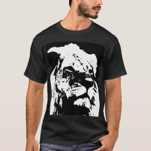 Black & white lion pop art T-Shirt