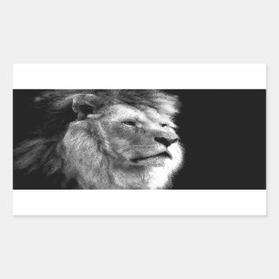 Black White Lion Sticker