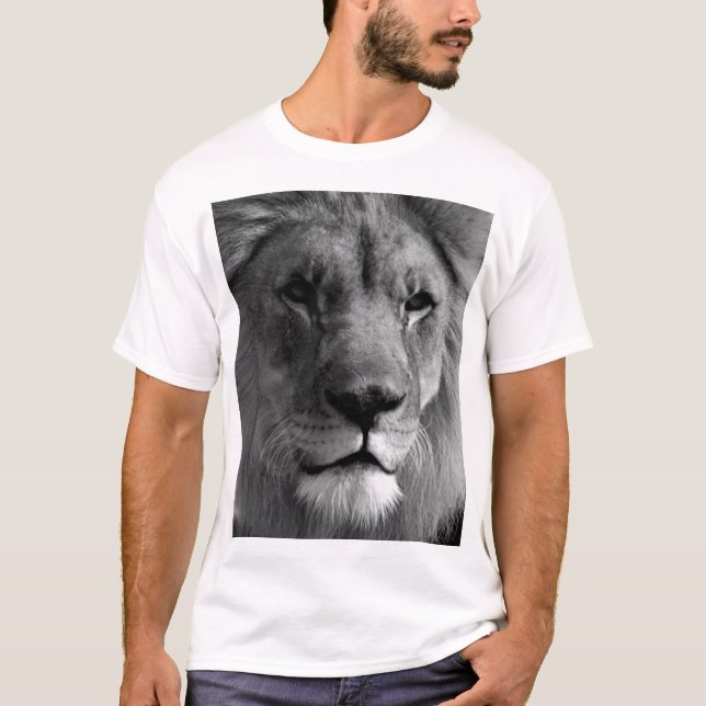 Black & White Lion T-Shirt (Front)