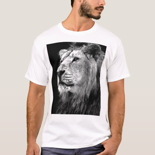 Black & White Lion T-Shirt (Front)