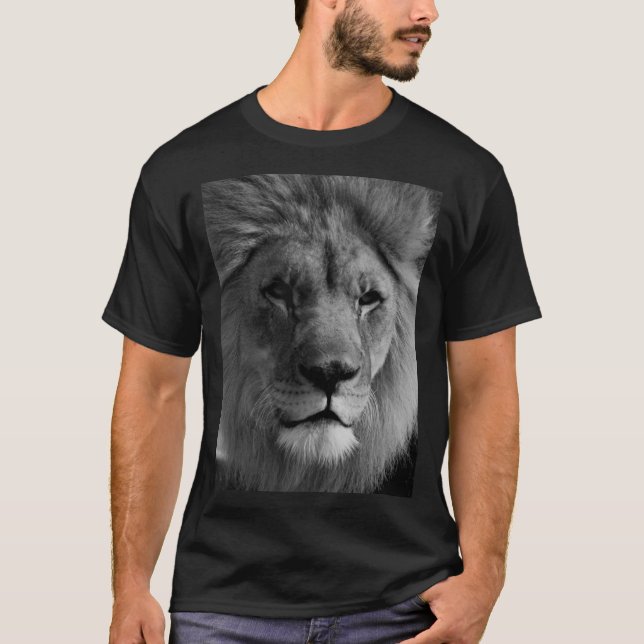 Black & White Lion T-Shirt (Front)