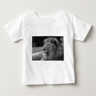 Black & White Lion - Wild Animal Baby T-Shirt