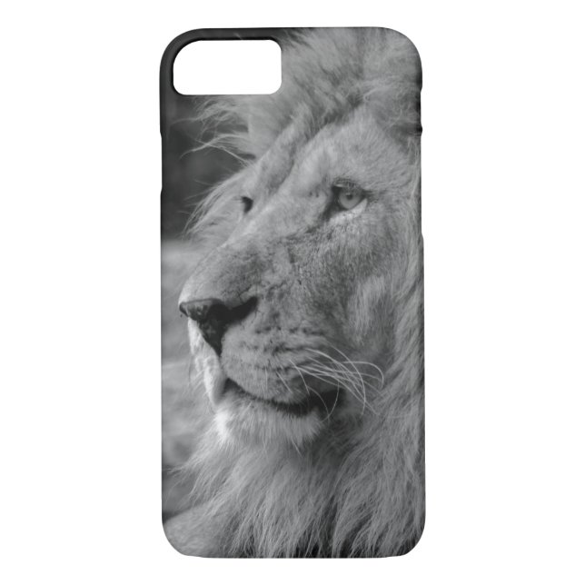 Black & White Lion - Wild Animal Case-Mate iPhone Case (Back)
