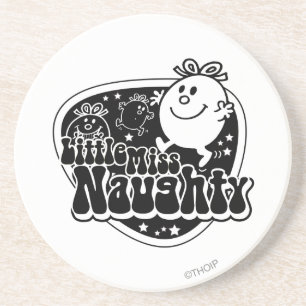 Black & White Little Miss Naughty Coaster