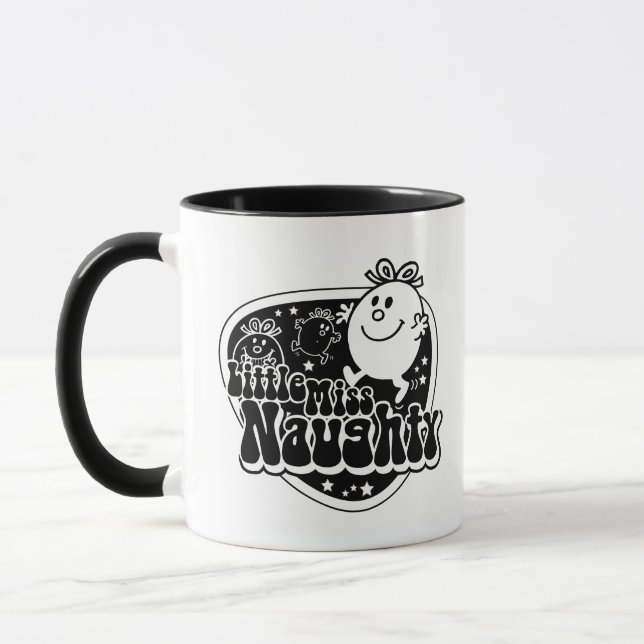 Black & White Little Miss Naughty Mug (Left)