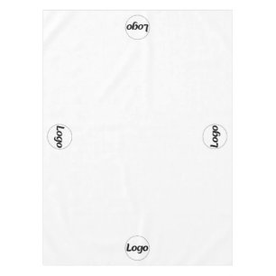 Black White Logo Business Promotional  Tablecloth