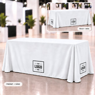 Black White Logo Business Promotional Tablecloth