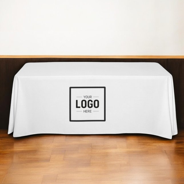 Black White Logo Business Promotional Tablecloth (Creator Uploaded)