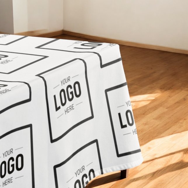Black White Logo Business Promotional Tablecloth (Creator Uploaded)