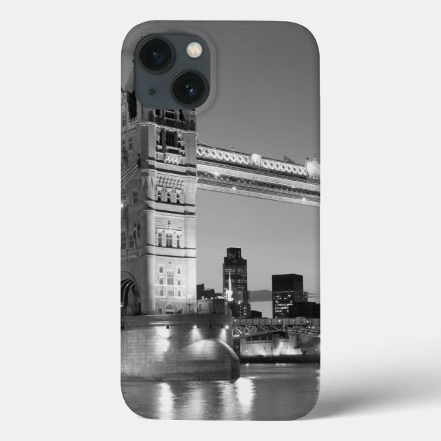Black White London Tower Bridge Case-Mate iPhone Case (Back)