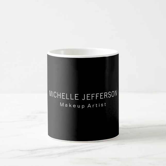 Black & White Makeup Artist Unique Business Coffee Mug (Center)