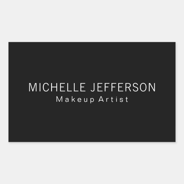 Black & White Makeup Artist Unique Business Sticker (Front)