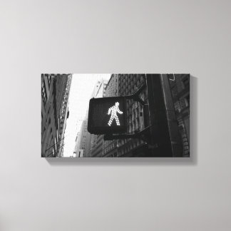 Black White Manhattan New York Walk Sign