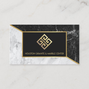 Black & White Marble Business Card