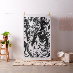 Black White Marble Licorice Candy, Cotton Material Fabric