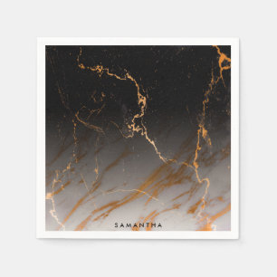 Black & White Marble Napkin