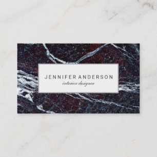 Black & White Marble Pattern Elegant Business Card
