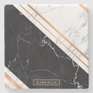 Black & White Marble Stone Coaster