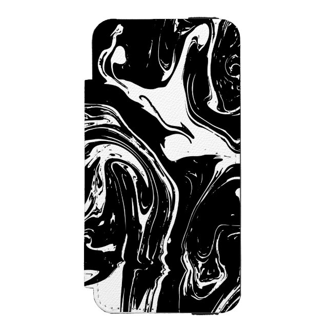Black & White Marble Style iPhone 6 Wallet Case Incipio iPhone Wallet Case (Folio Front)