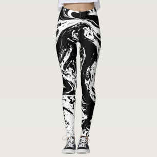 Black & White Marble Style Leggings