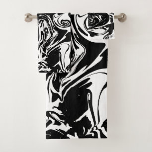 Black & White Marble Style Towel Set