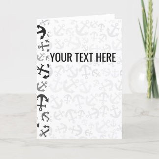 Black White Marine Anchor Pattern Announcement