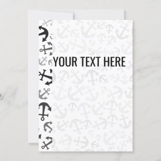 Black White Marine Anchor Pattern Announcement