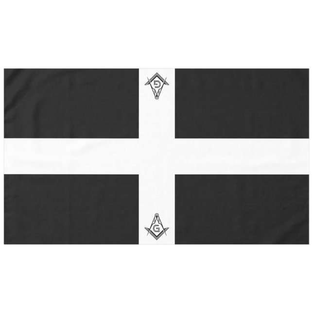 Black & White Masonic Tablecloths and Decorations (Front (Horizontal))