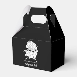 Black & White Masquerade Ball Fundraiser Gala Favor Box