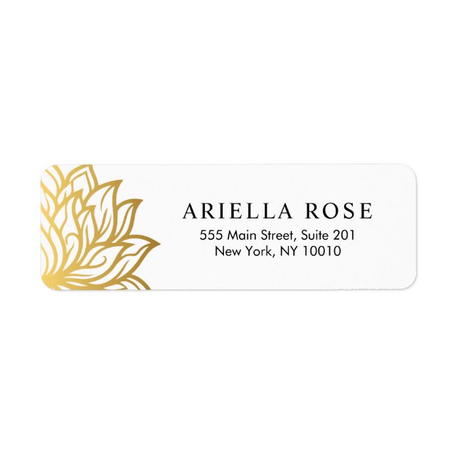 Black & White Massage Therapist Return Address  (Front)