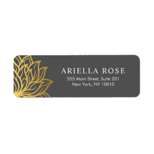 Black & White Massage Therapist Return Address