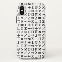 Black & White Math Signs & Symbols Pattern