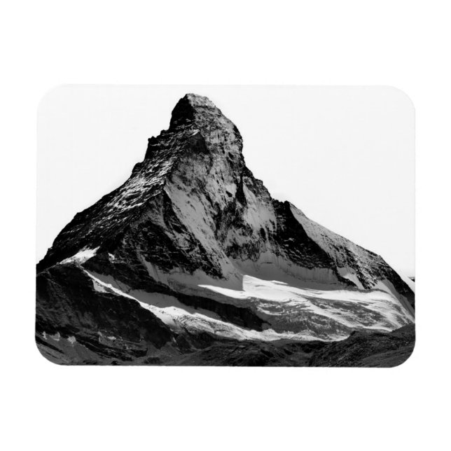 Black & White Matterhorn North Face Magnet (Horizontal)