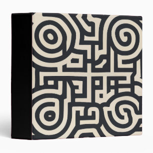 black & white maze binder