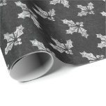 Black White Minimal Christmas Foils Chalkboard Wrapping Paper<br><div class="desc">florenceK Holdiays Christmas Decor</div>