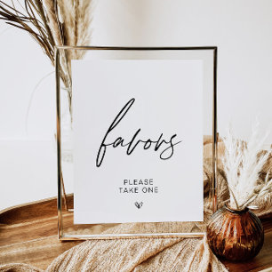 Black & White Minimalist Favour Sign