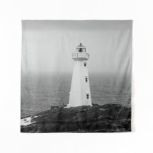 Black White Minimalist Lighthouse