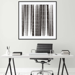 Black & White Minimalist Modern Art Print