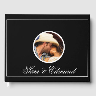 Black & White Minimalist - Photo- Guest Book