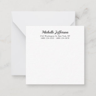 Black & White Minimalist Plain Modern Card