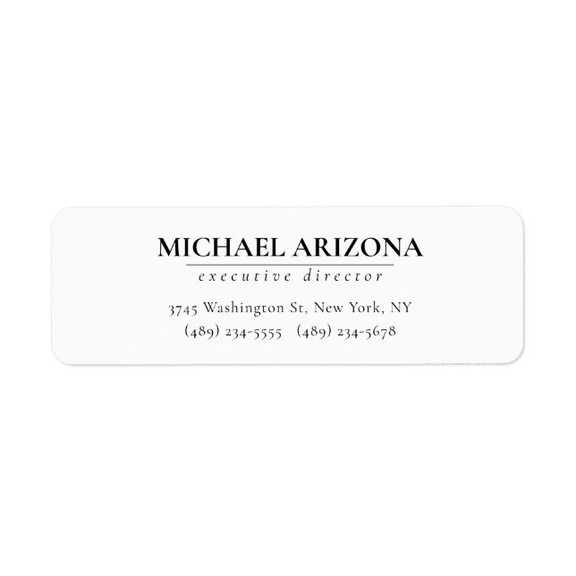 Black & White Minimalist Simple Plain  (Front)